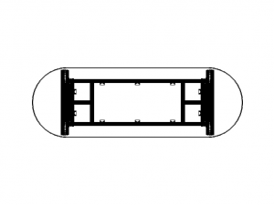 Aluminum X-Frame Table 3D Модель