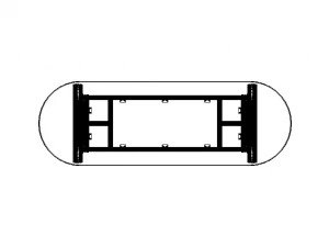 Aluminum X-Frame Table 3D Model