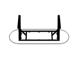 Aluminum X-Frame Table 3D Model