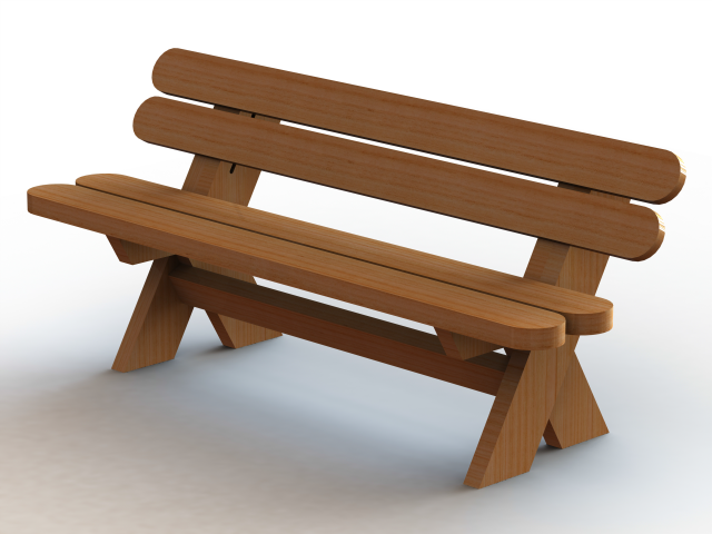 Outdoor Chair with Backrest 3D Модель .c4d .max .obj .3ds .fbx .stl .blend 