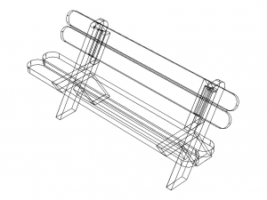 Outdoor Chair with Backrest 3D Модель
