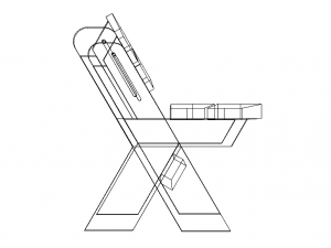 Outdoor Chair with Backrest 3D Модель