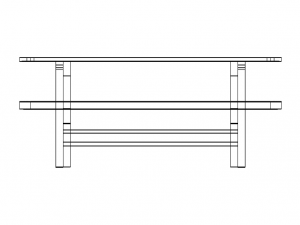Outdoor Picnic Table 3D Model