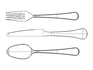 Stainless Steel Cutlery Set 3D Model
