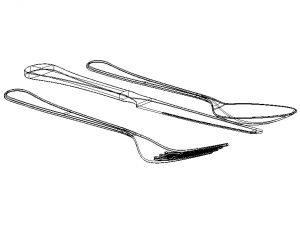 Stainless Steel Cutlery Set 3D Model