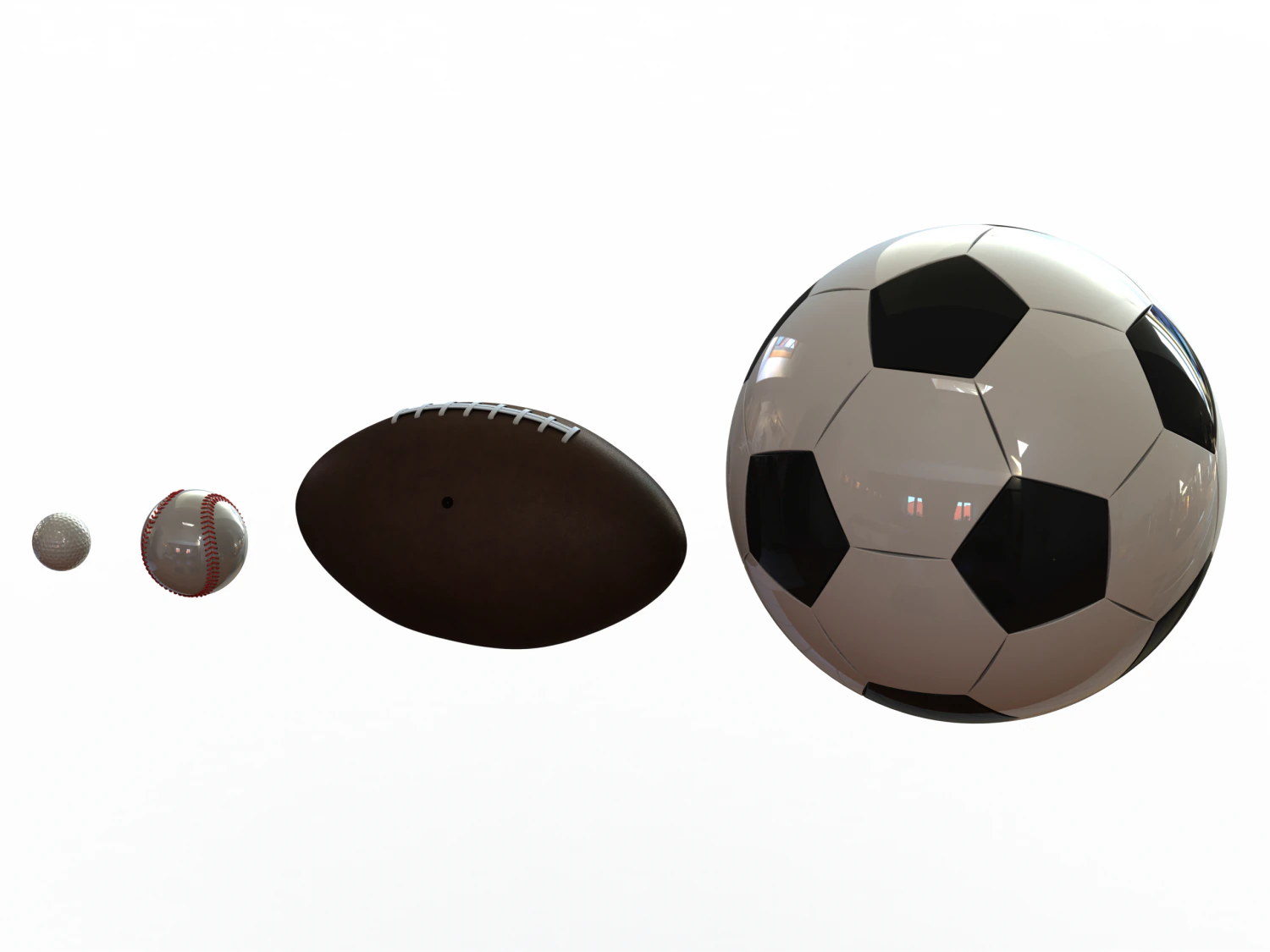 Sport Balls Equipment 3D Model .c4d .max .obj .3ds .fbx .stl .blend 