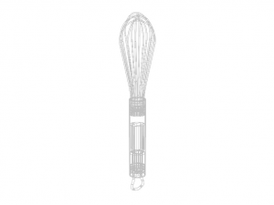 Silver Whisks for Cooking 8 Inches Modelo 3D