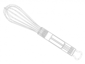 Silver Whisks for Cooking 8 Inches Modelo 3D
