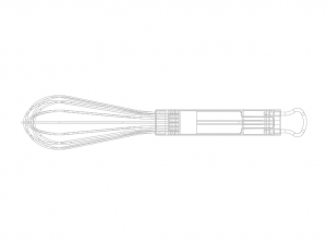 Silver Whisks for Cooking 8 Inches Modelo 3D