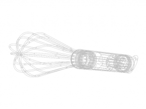 Silver Whisks for Cooking 8 Inches Modelo 3D