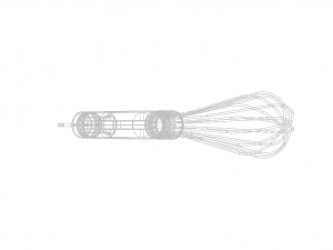 Silver Whisks for Cooking 8 Inches Modelo 3D