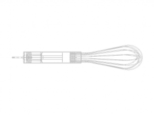 Silver Whisks for Cooking 8 Inches Modelo 3D