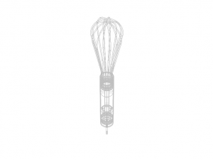 Silver Whisks for Cooking 8 Inches Modelo 3D