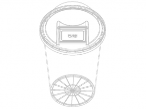 Plastic Trash Bin Set in Many Color 3D Model