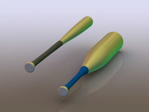 Holz-Baseballschl&auml;ger &ndash; 33 Zoll 3D Modell