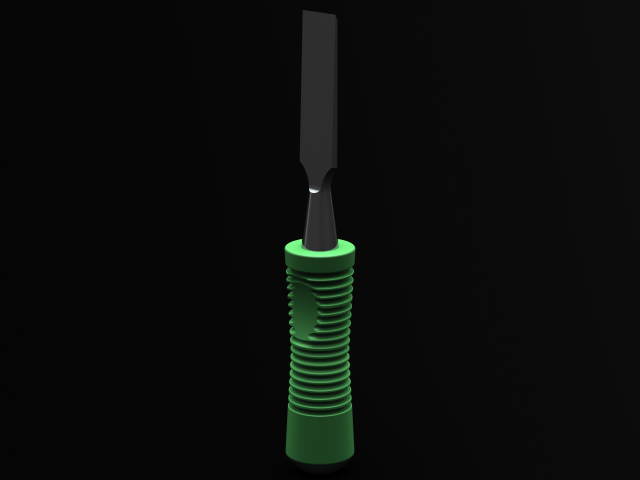 Wood Chisel 19 mm Blade Width 3Dモデル .c4d .max .obj .3ds .fbx .stl .blend 