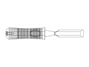 Wood Chisel 19 mm Blade Width 3Dモデル