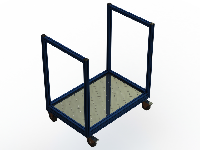 Aluminum Firewood Holder Cart Model 3D .c4d .max .obj .3ds .fbx .stl .blend 