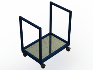 Aluminum Firewood Holder Cart Modèle 3D