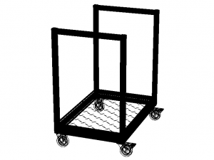 Aluminum Firewood Holder Cart Model 3D
