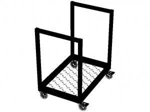 Aluminum Firewood Holder Cart Model 3D