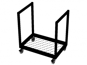 Aluminum Firewood Holder Cart Model 3D