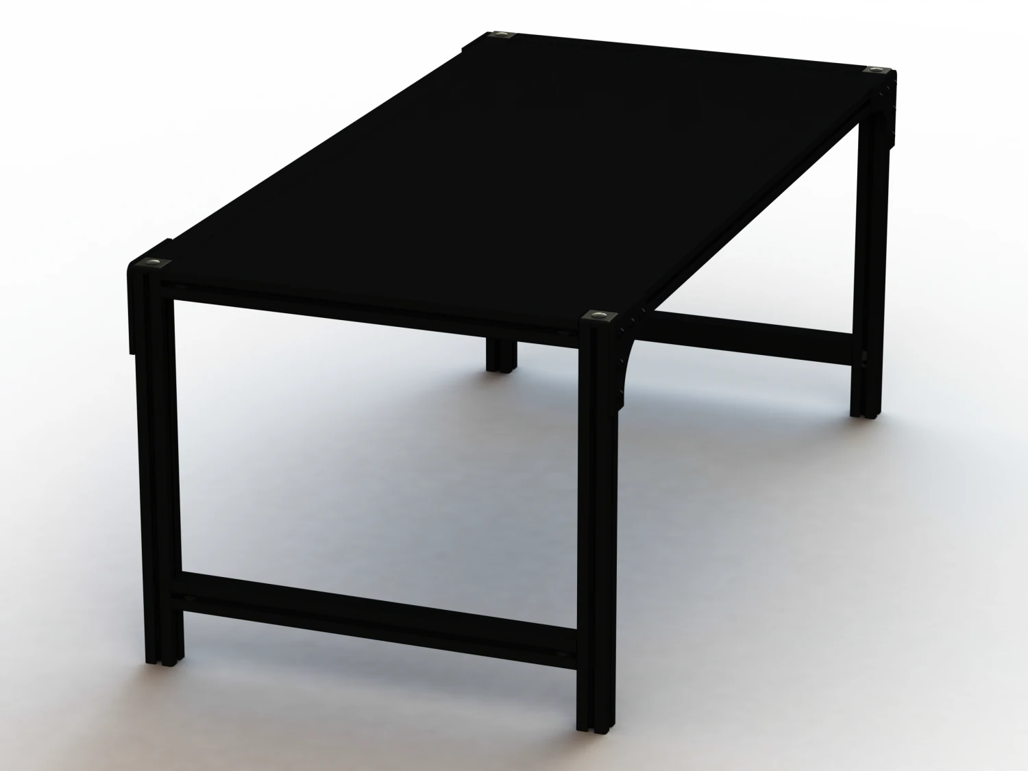Aluminum Outdoor Modern Table 3D Model .c4d .max .obj .3ds .fbx .stl .blend