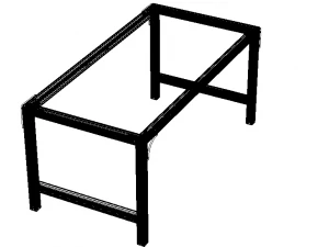 Aluminum Outdoor Modern Table 3D Model
