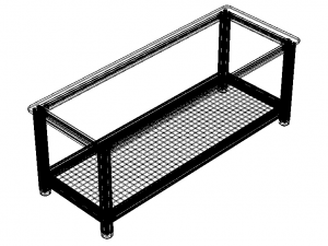 Aluminum Industrial Coffee Table 3D Model