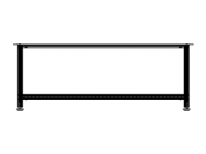 Aluminum Industrial Coffee Table 3D Model