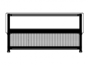 Aluminum Industrial Coffee Table 3D Model