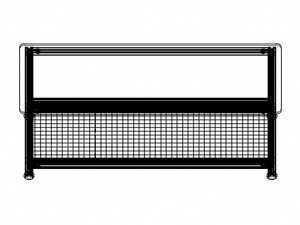 Aluminum Industrial Coffee Table 3D Model