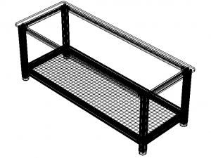 Aluminum Industrial Coffee Table 3D Model