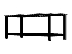 Aluminum Industrial Coffee Table 3D Model