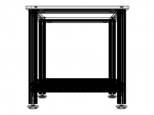 Aluminum Industrial Coffee Table 3D Model