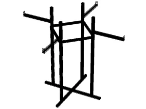 Aluminium Coat Rack 3D Model
