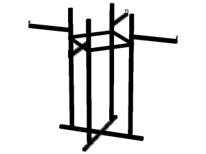 Aluminium Coat Rack Modello 3D
