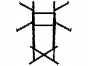 Aluminium Coat Rack Modello 3D