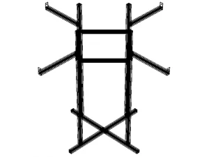 Aluminium Coat Rack 3D Model