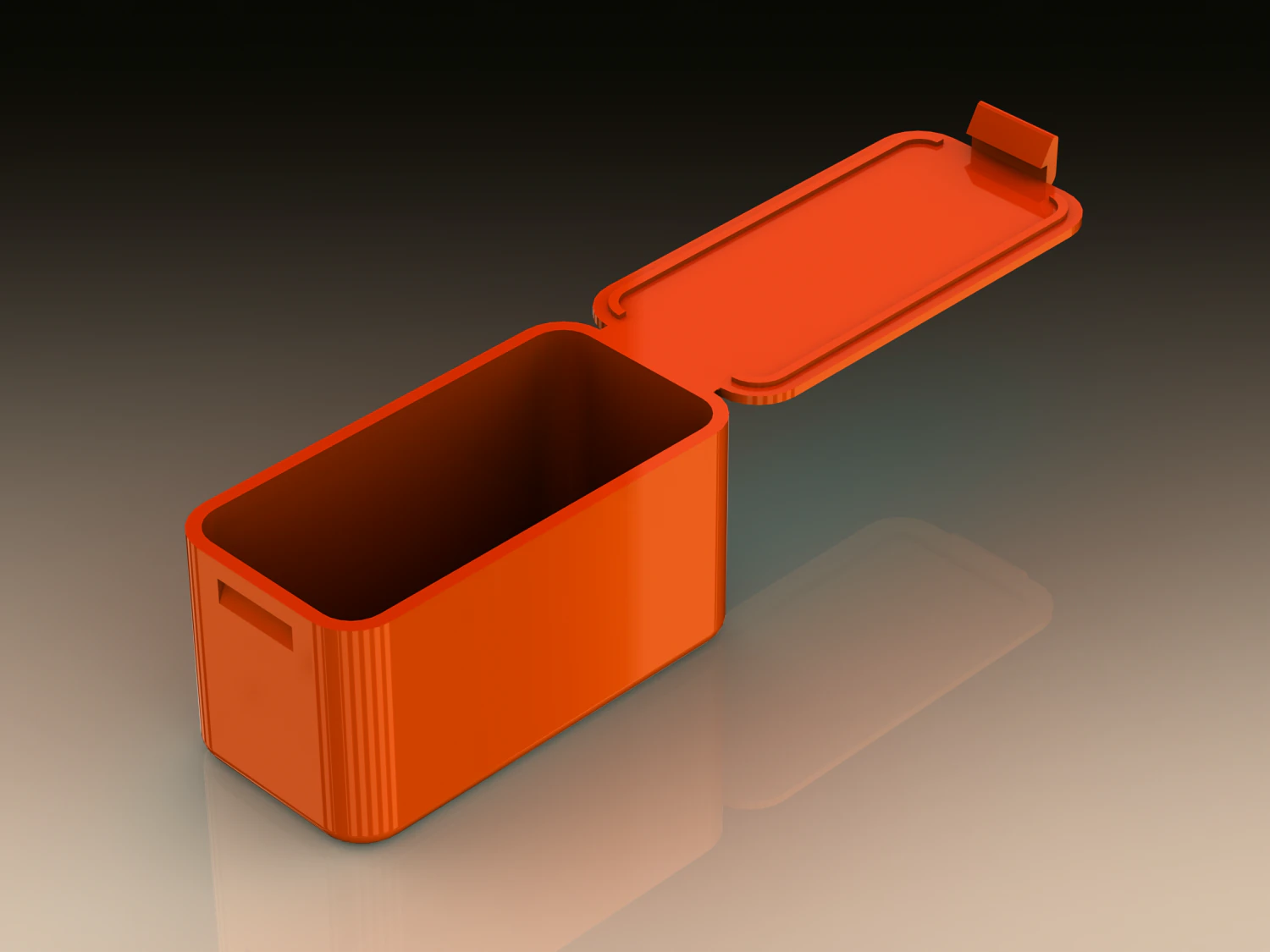 Snap Fit Plastic Box 3D Model .c4d .max .obj .3ds .fbx .stl .blend
