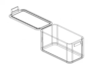 Snap Fit Plastic Box 3D Model