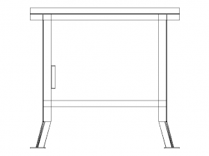 Steel Wood Bench 3D Model