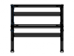 Aluminium Table with Glass Top Model 3D