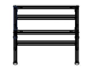 Aluminium Table with Glass Top 3D Model