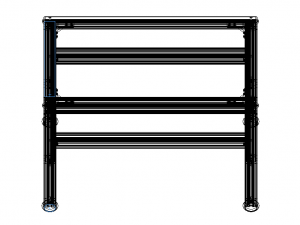 Aluminium Table with Glass Top Model 3D