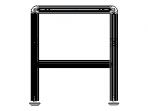 Aluminium Table with Glass Top Model 3D