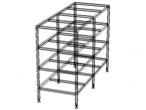 Industrial Shelving Unit 3D-Modell