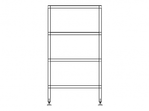 Industrial Shelving Unit 3D-Modell