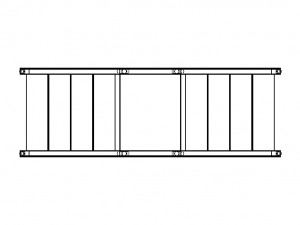 Industrial Steel Crossover Stair Modelo 3D