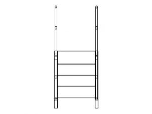 Industrial Steel Crossover Stair 3D Model